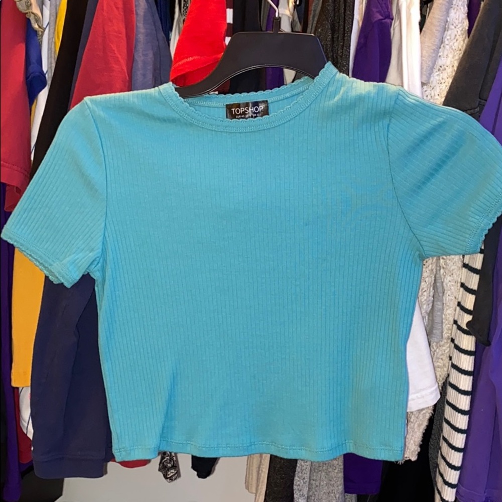 Cropped Blue Top